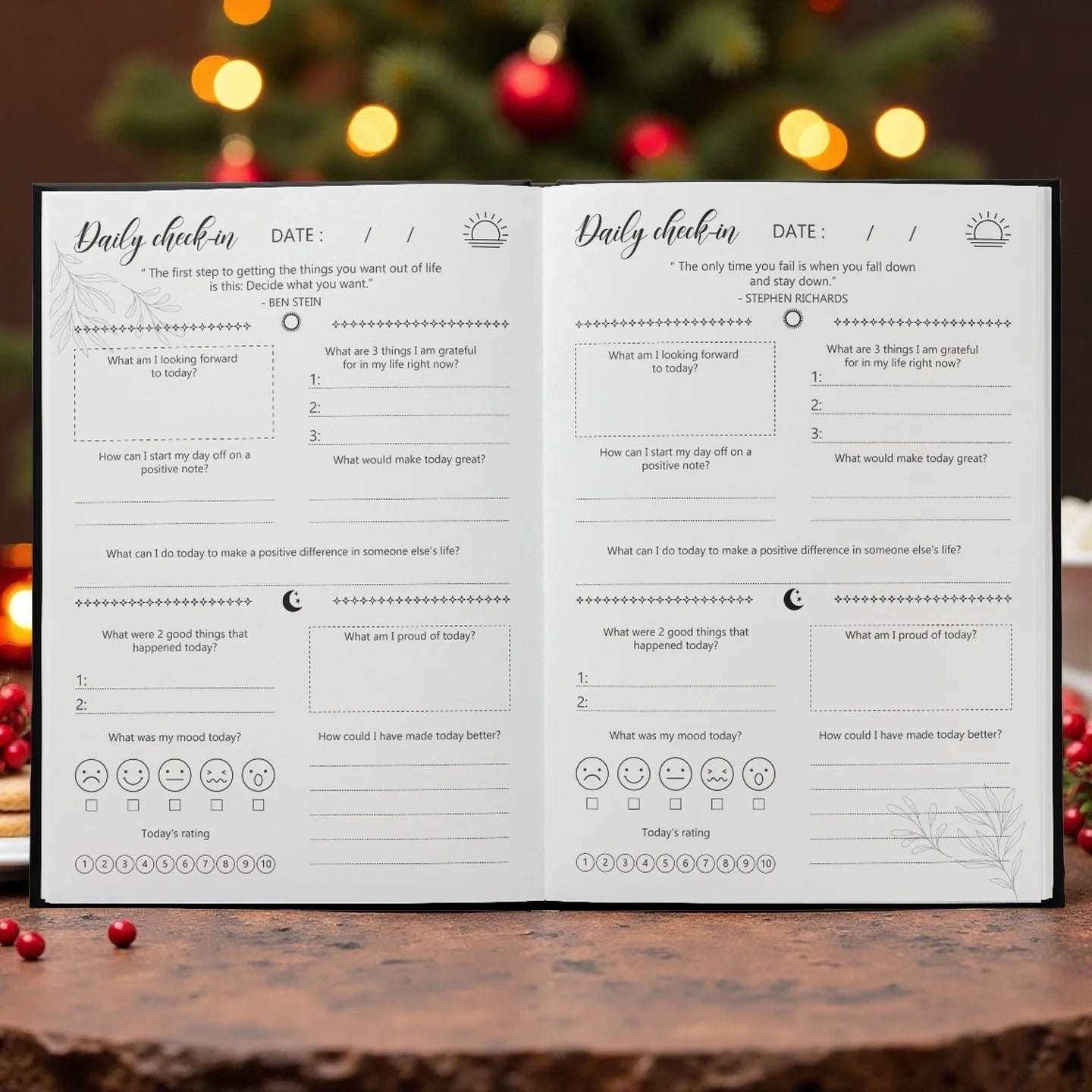 Mindfulness Journal for Mental Wellness - Daily Self Care Routine Tracker with Mood Logs, Positive Habits, Gratitude Prompts